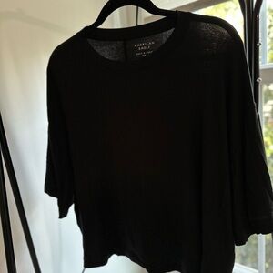 American Eagle Outfitters Cropped Black Women's Top